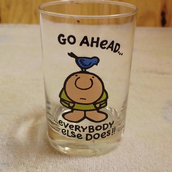 Ziggy Other - Ziggy Character By Tom Wilson, Rock Drink Glass With Graphics
